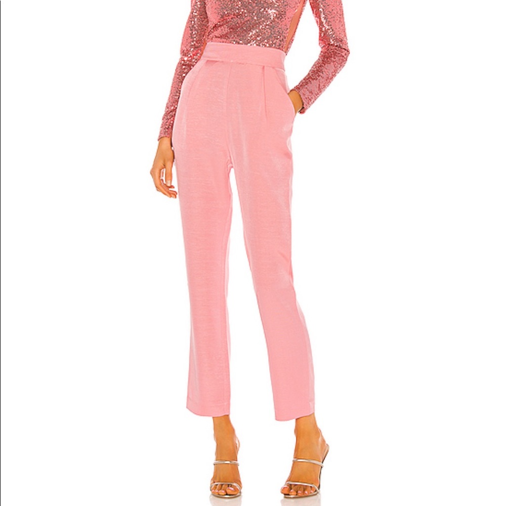NBD pink high wasted trouser pants